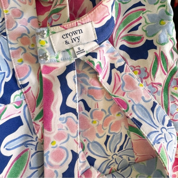 Crown & Ivy pink and blue floral dress - Picture 3 of 8